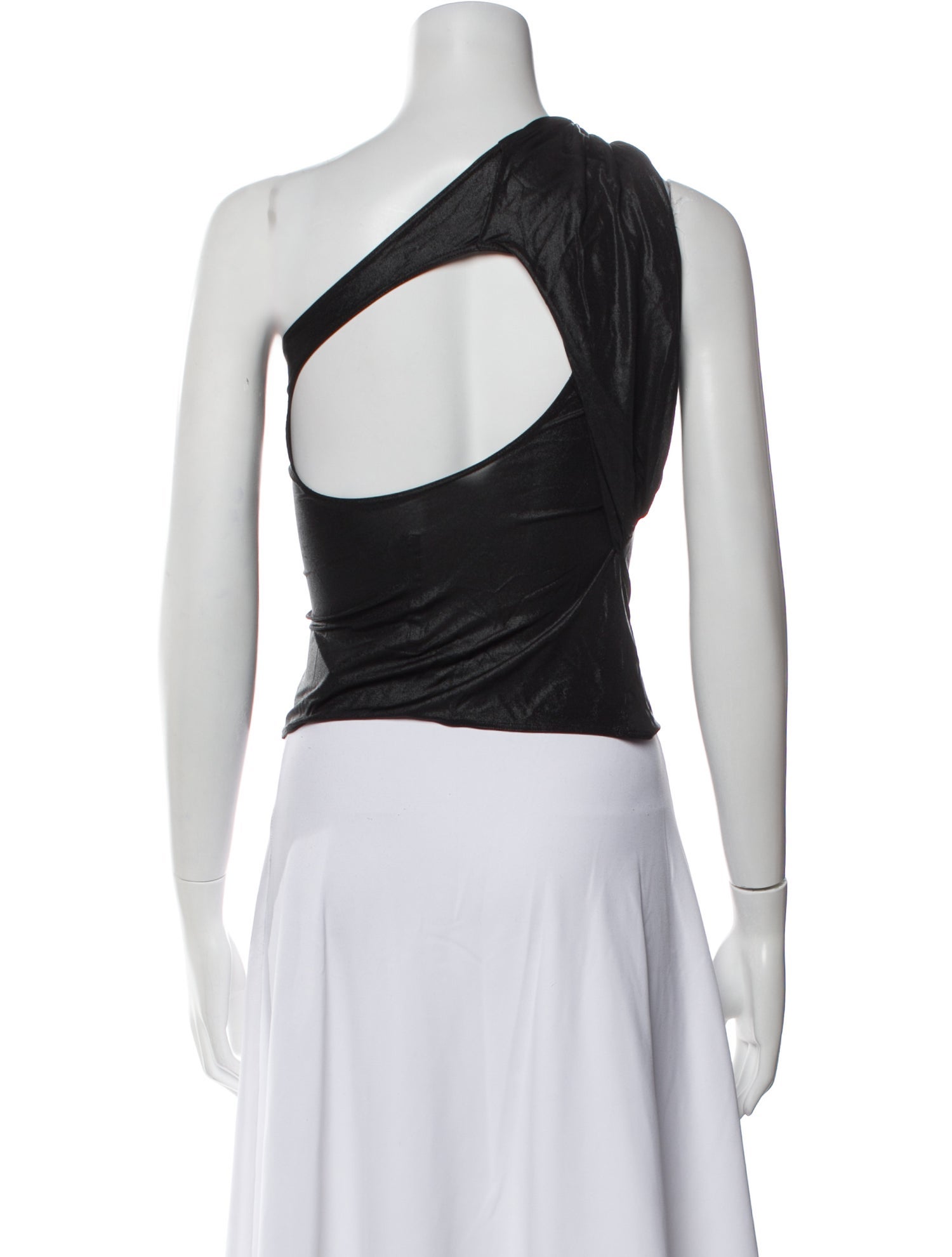 Rick Owens One-Shoulder Sleeveless Crop Top