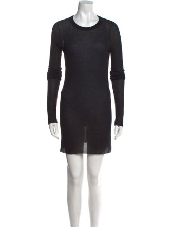 Rick Owens Crew Neck Mini Dress