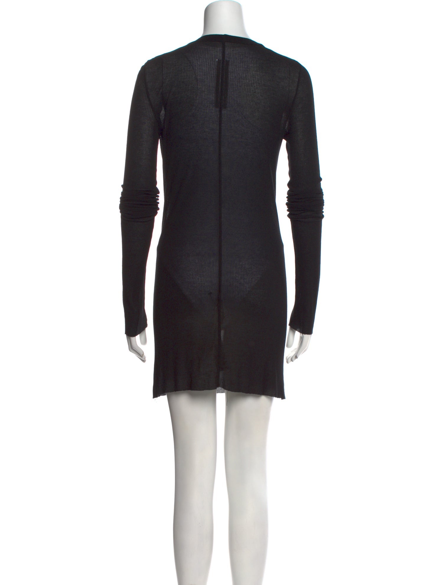 Rick Owens Crew Neck Mini Dress