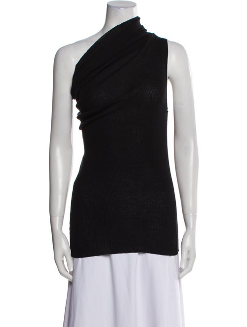 Rick Owens Virgin Wool One-Shoulder Top