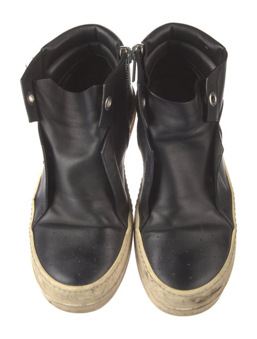 Rick Owens Leather Lasercut Accents Sneakers