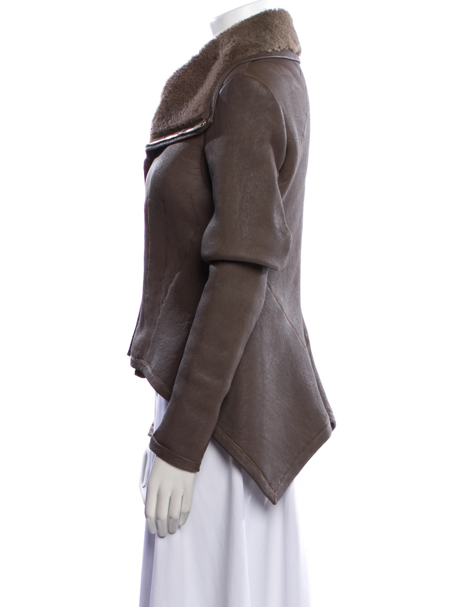 Rick Owens 2014 'Moody' Naska Biker Fur Jacket