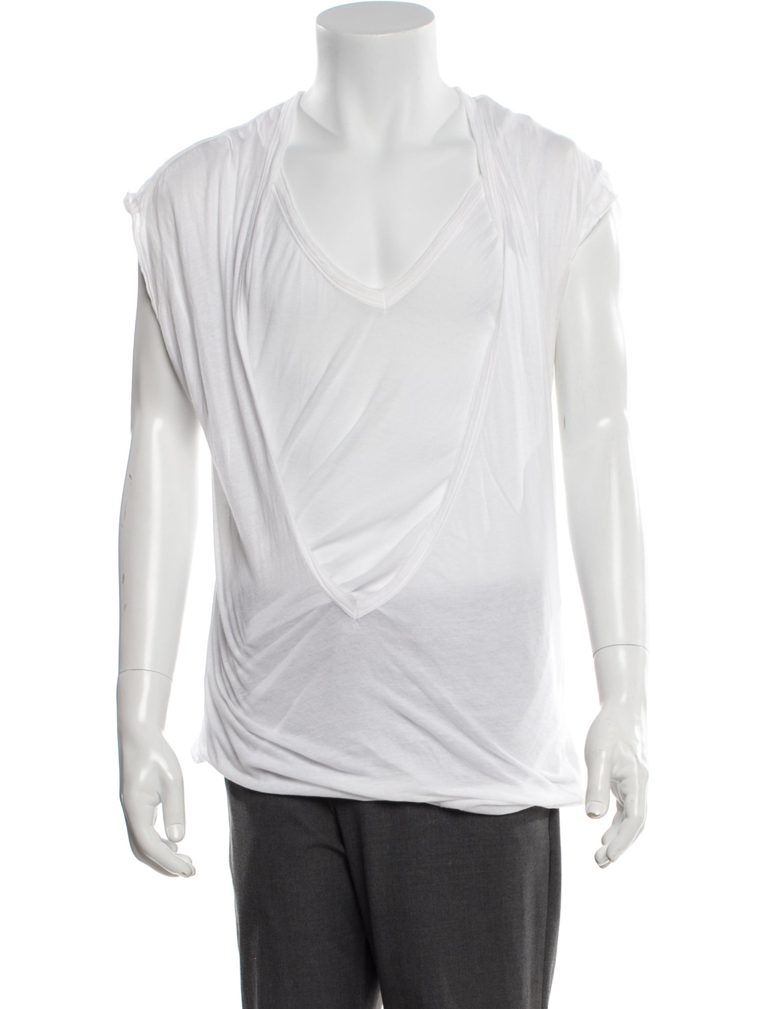 Rick Owens V-Neck Sleeveless T-Shirt