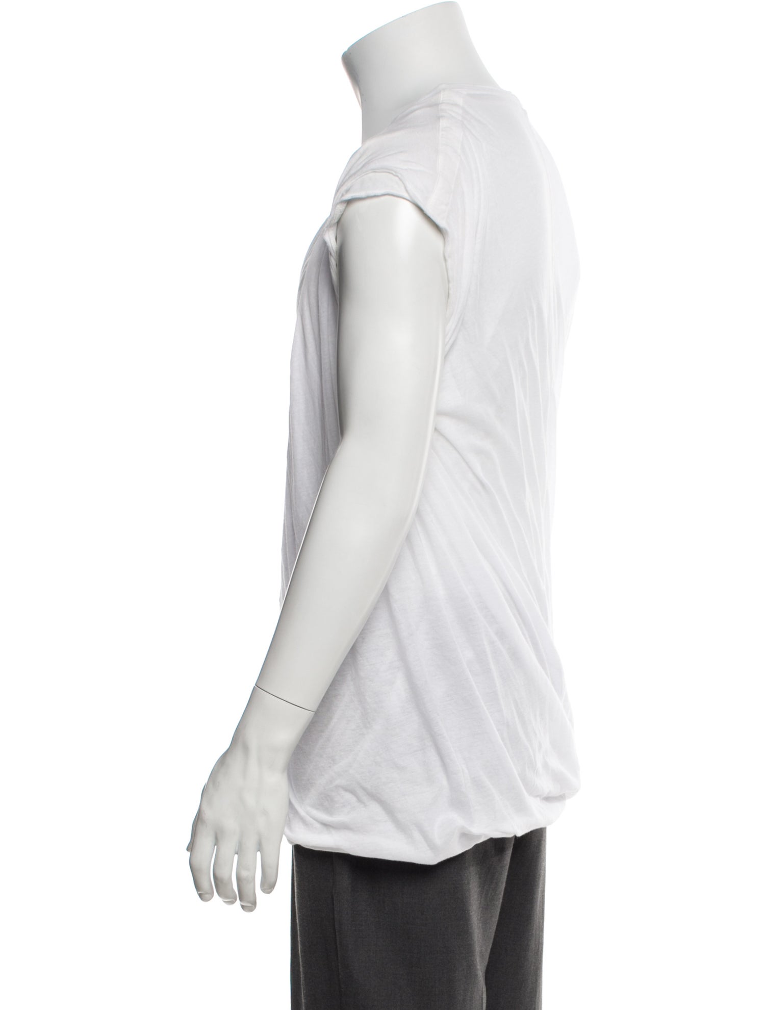 Rick Owens V-Neck Sleeveless T-Shirt
