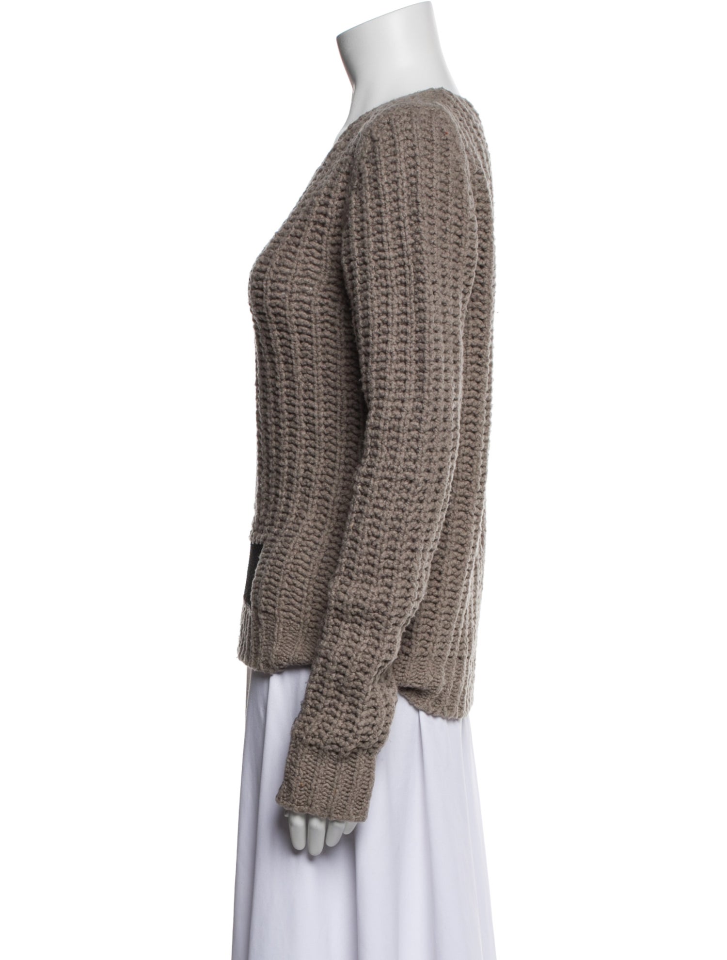 Rick Owens Virgin Wool Graphic Print Sweater