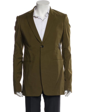 Rick Owens Rick Owens Men's Olive Green Blazer