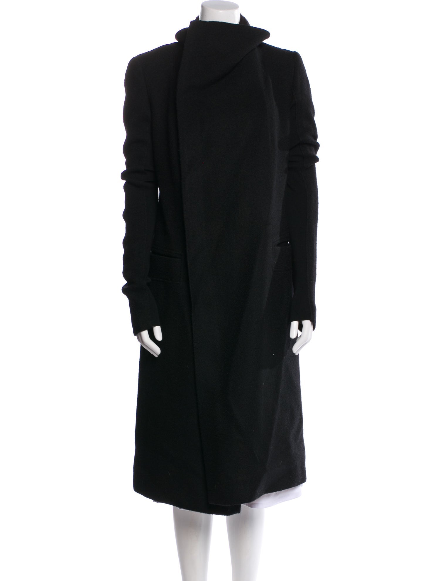 Rick Owens Wool Faux Fur Coat