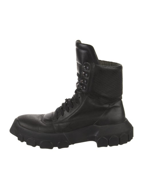 Rick Owens Leather Combat Boots