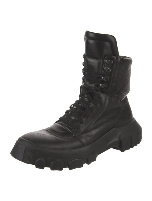 Rick Owens Leather Combat Boots