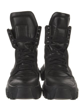Rick Owens Leather Combat Boots