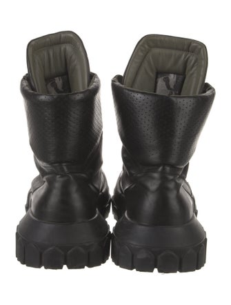 Rick Owens Leather Combat Boots