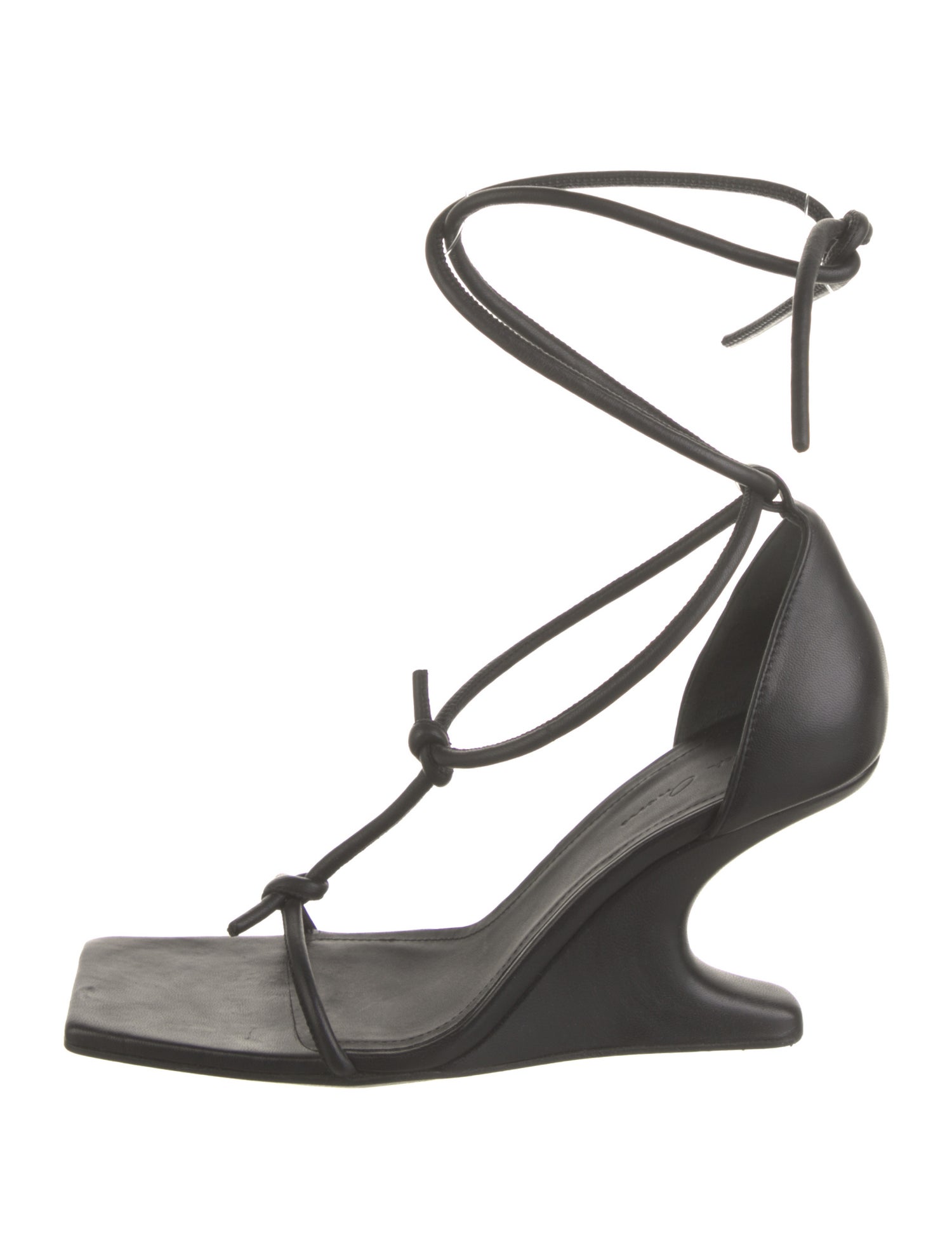 Rick Owens Leather T-Strap Sandals