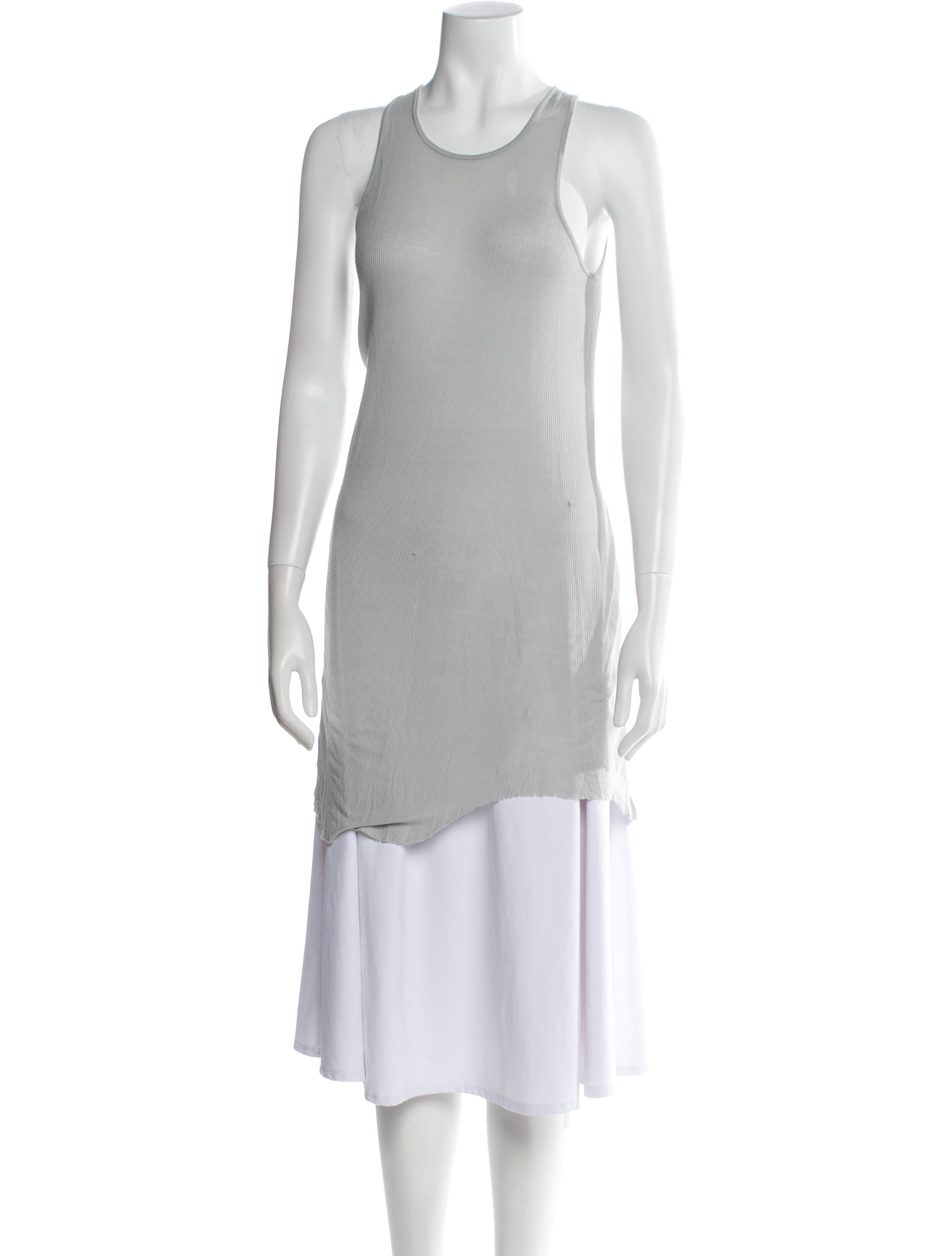 Rick Owens Crew Neck Sleeveless Tunic