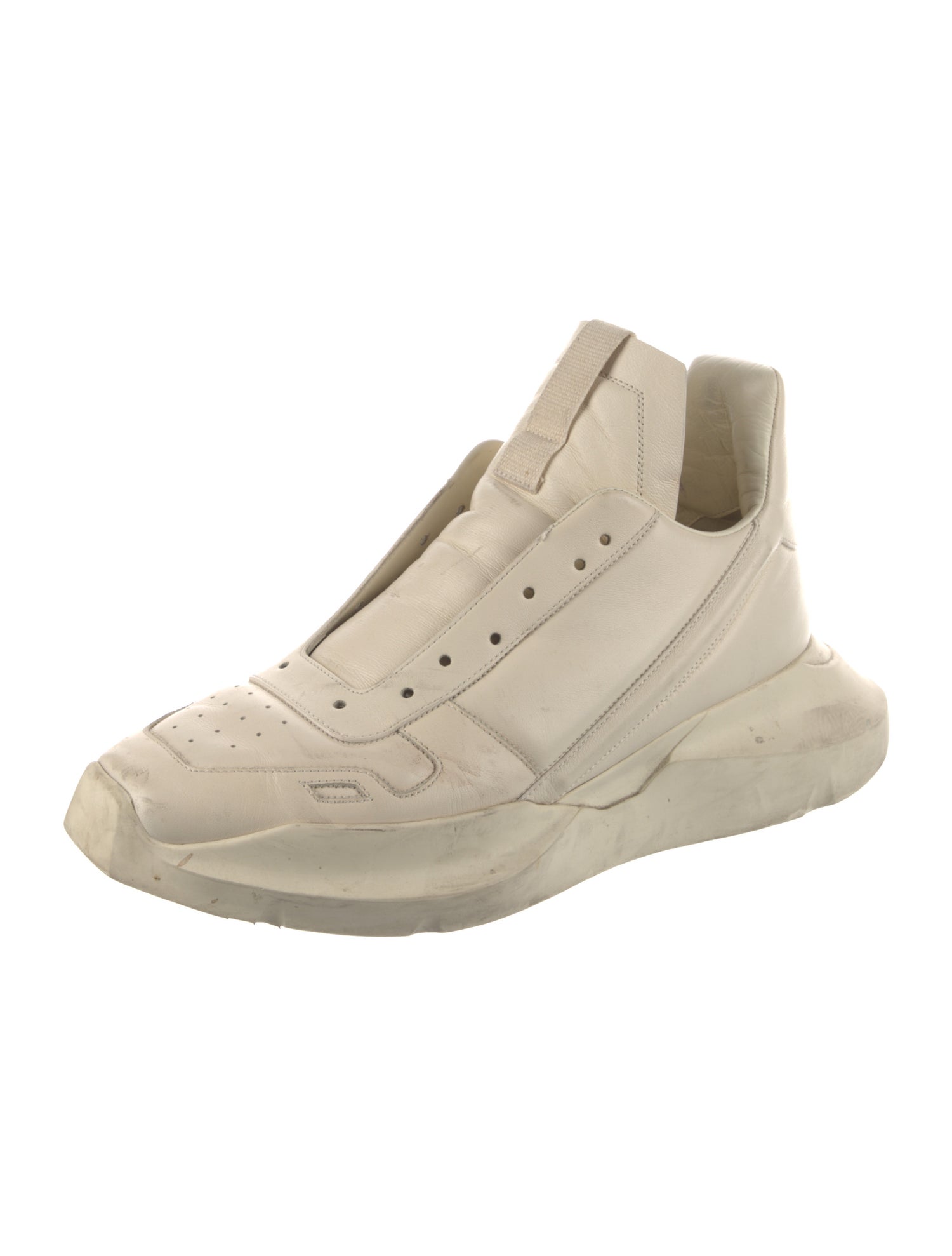Rick Owens Leather Athletic Sneakers