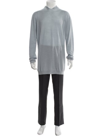 Rick Owens Virgin Wool Mock Neck Pullover