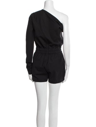 Rick Owens Wool One-Shoulder Romper