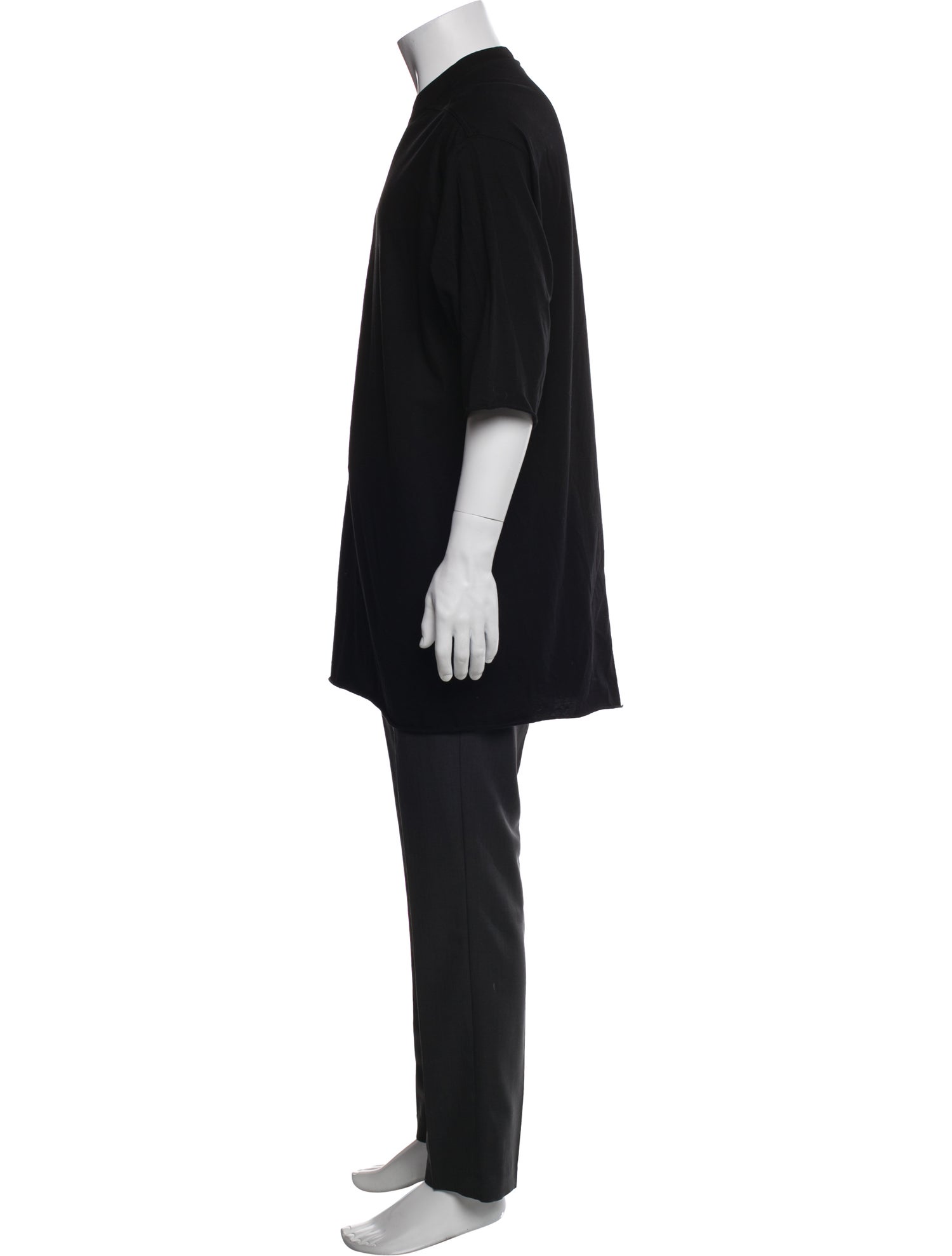 Rick Owens Mock Neck Short Sleeve T-Shirt