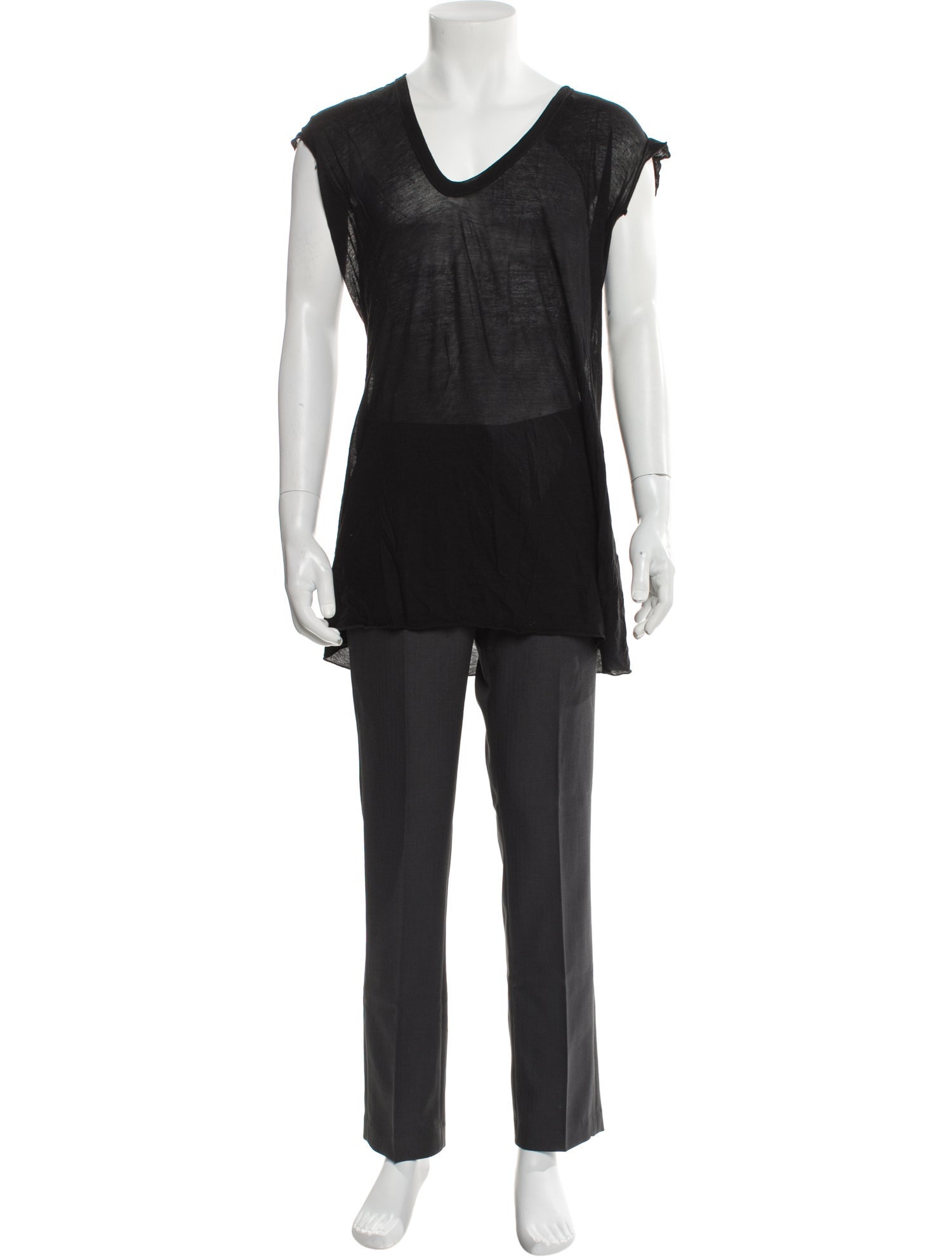 Rick Owens Scoop Neck Sleeveless Tank