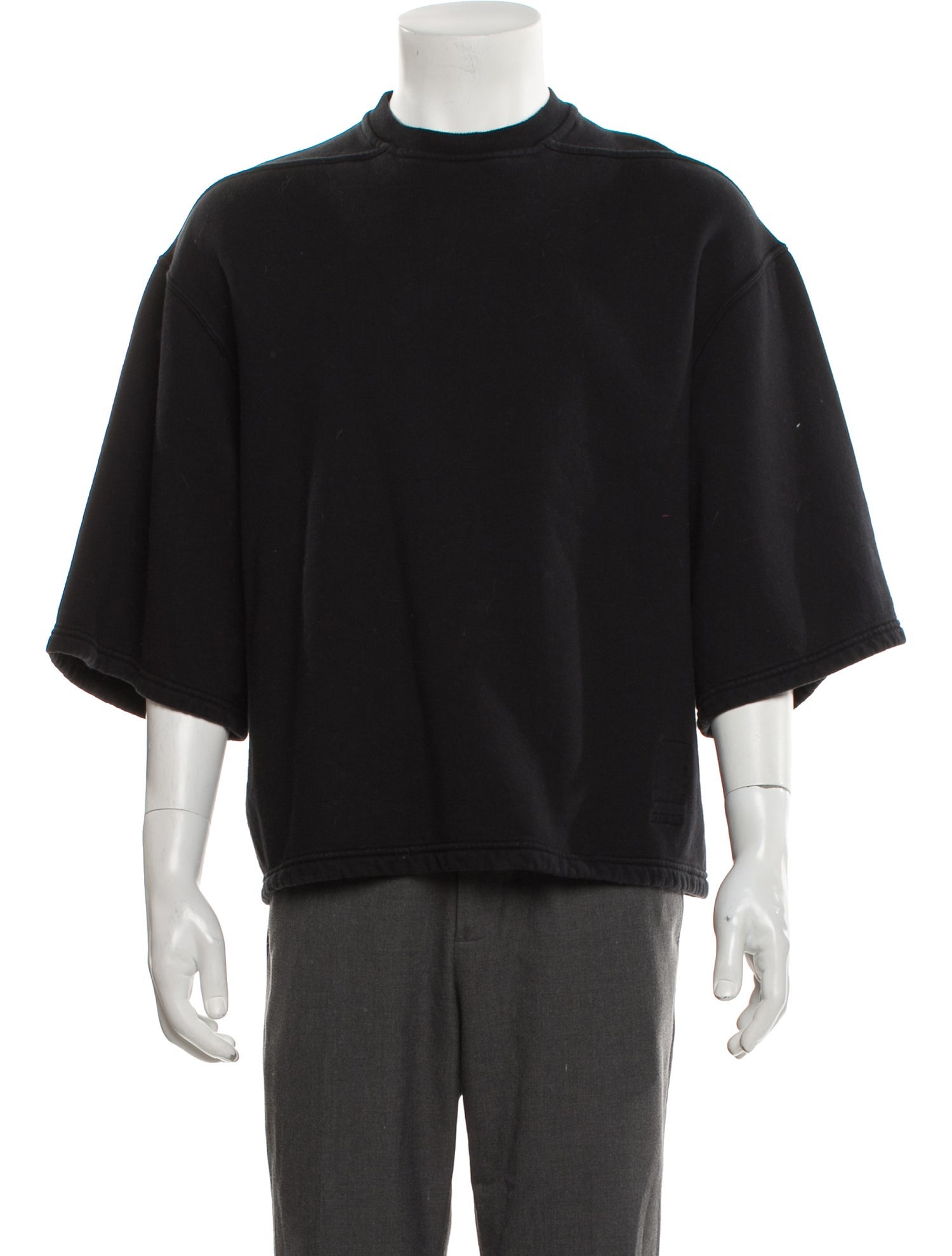 Rick Owens Crew Neck Three-Quarter Sleeve Sweatshirt