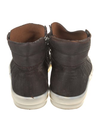 Rick Owens Leather Lasercut Accents Sneakers