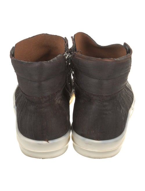 Rick Owens Leather Lasercut Accents Sneakers
