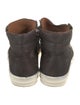 Rick Owens Leather Lasercut Accents Sneakers
