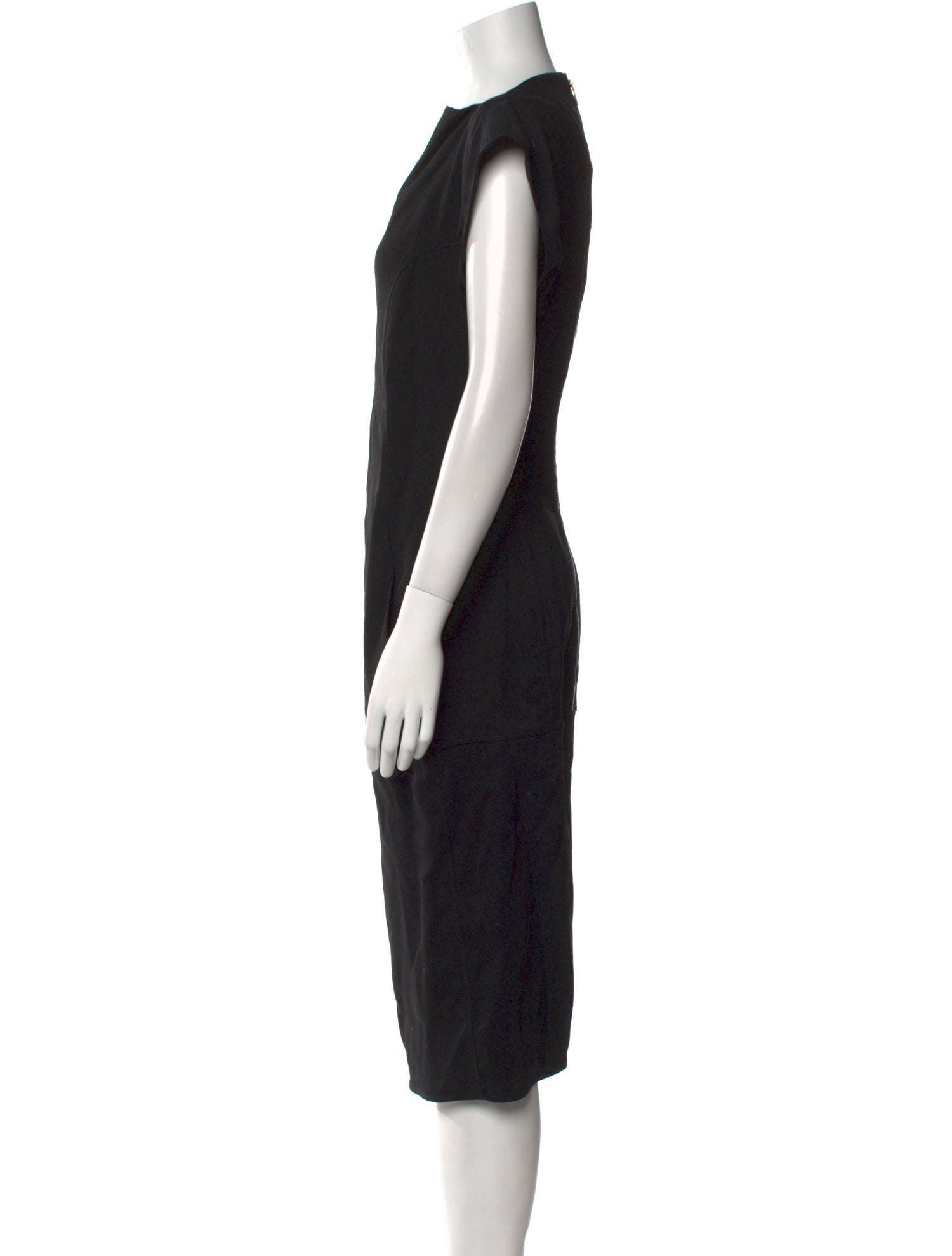 Rick Owens Virgin Wool Midi Length Dress
