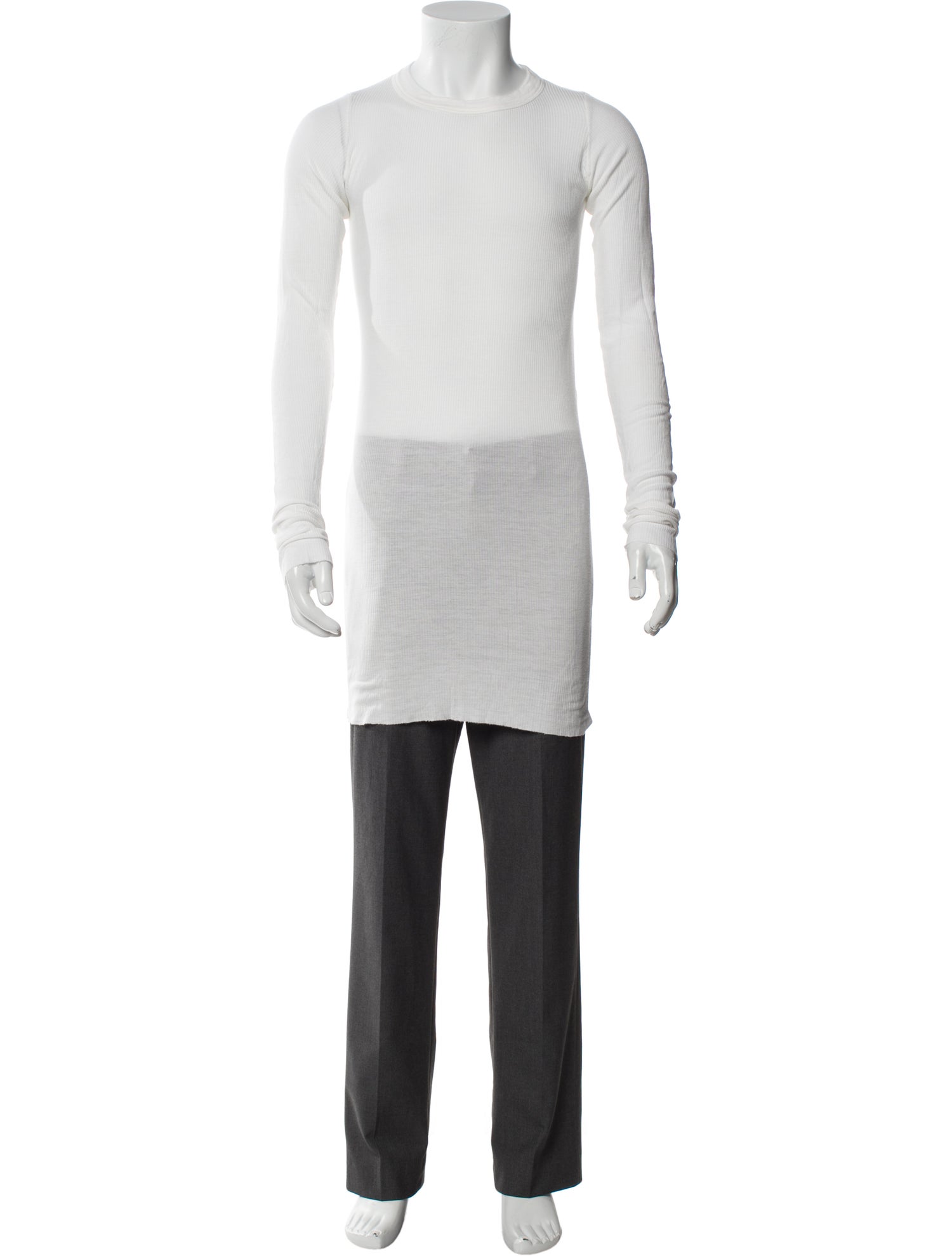 Rick Owens Scoop Neck Long Sleeve T-Shirt