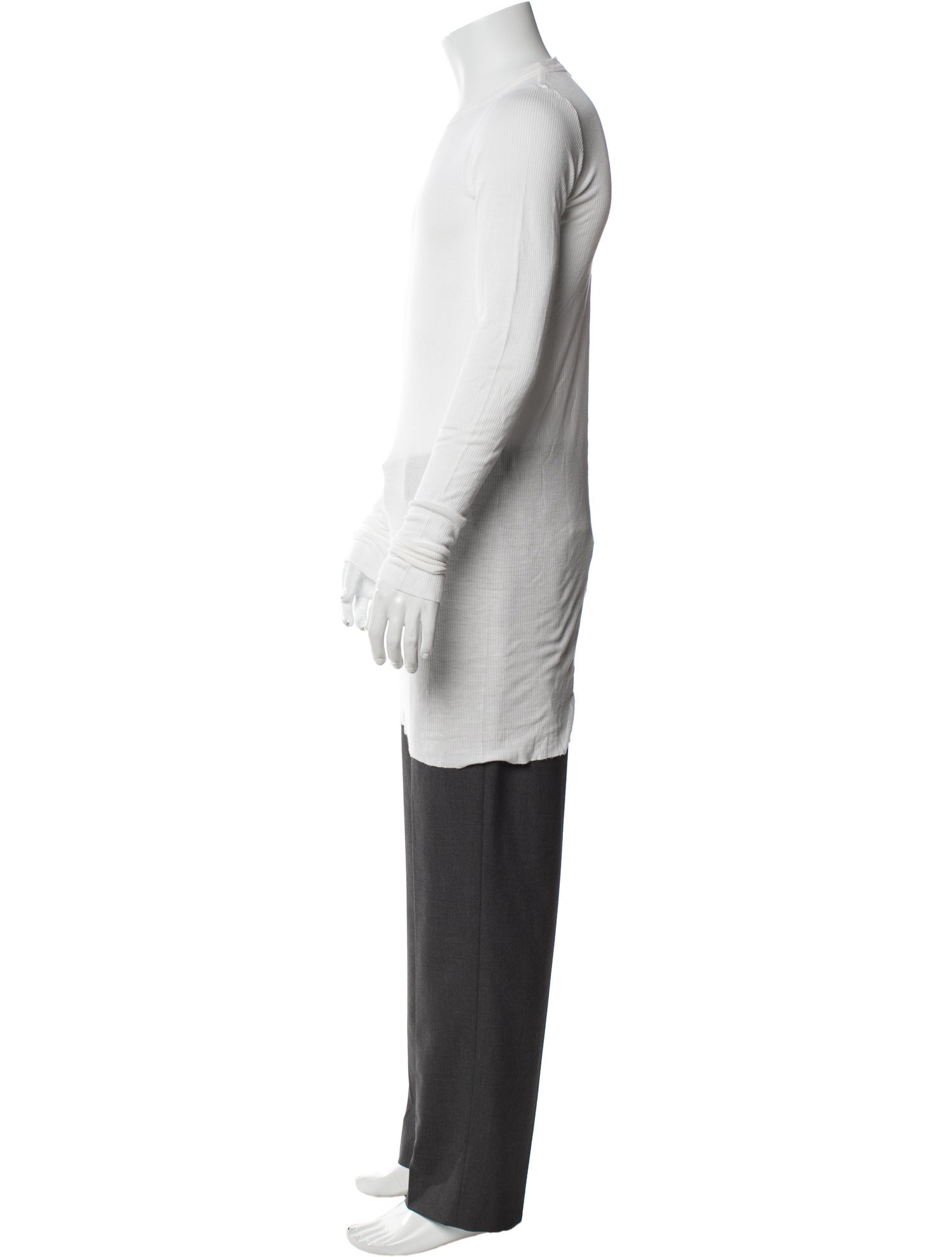 Rick Owens Scoop Neck Long Sleeve T-Shirt