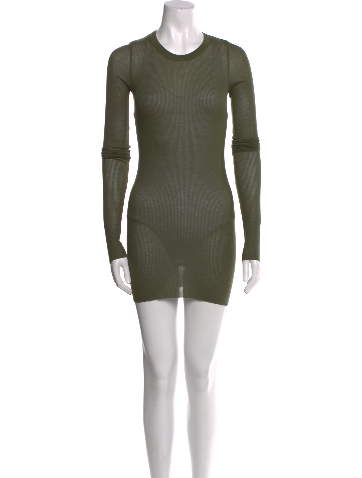 Rick Owens Virgin Wool Mini Dress