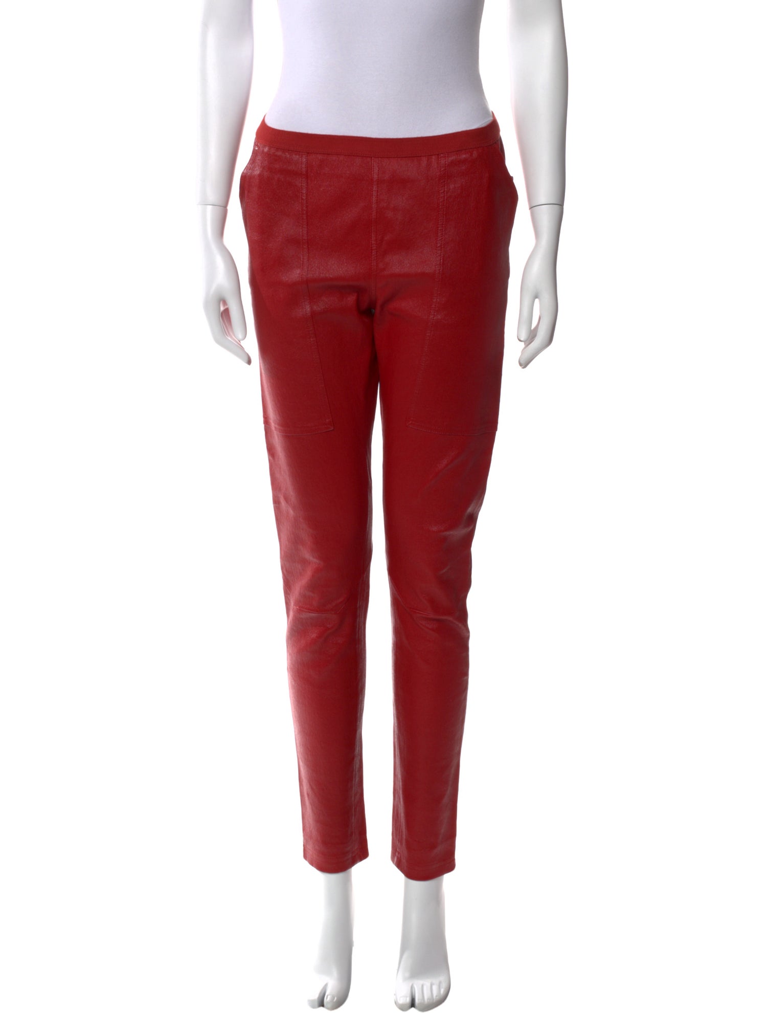 Rick Owens Leather Skinny Leg Pants