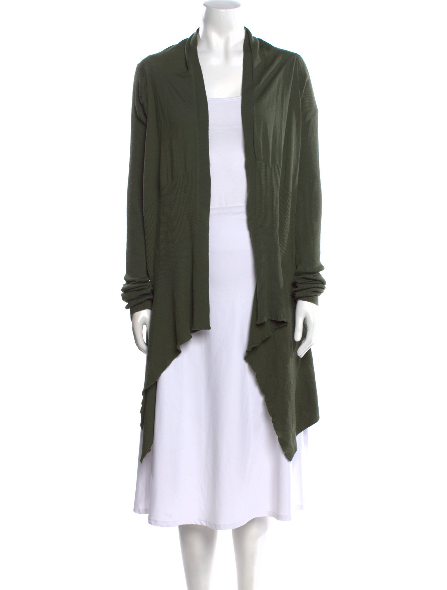 Rick Owens Wool Open Front Sweater