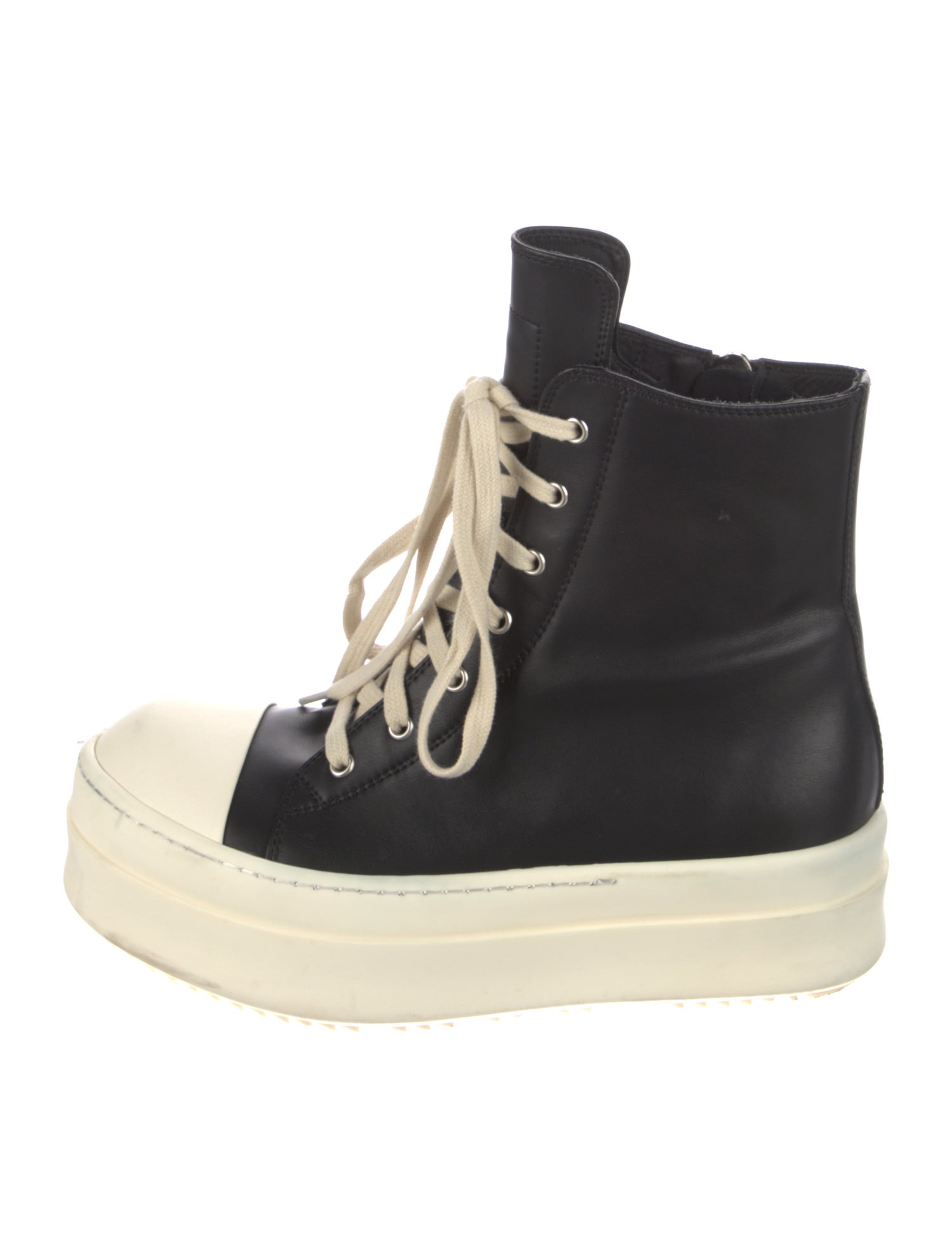 Rick Owens Leather Lace-Up Boots