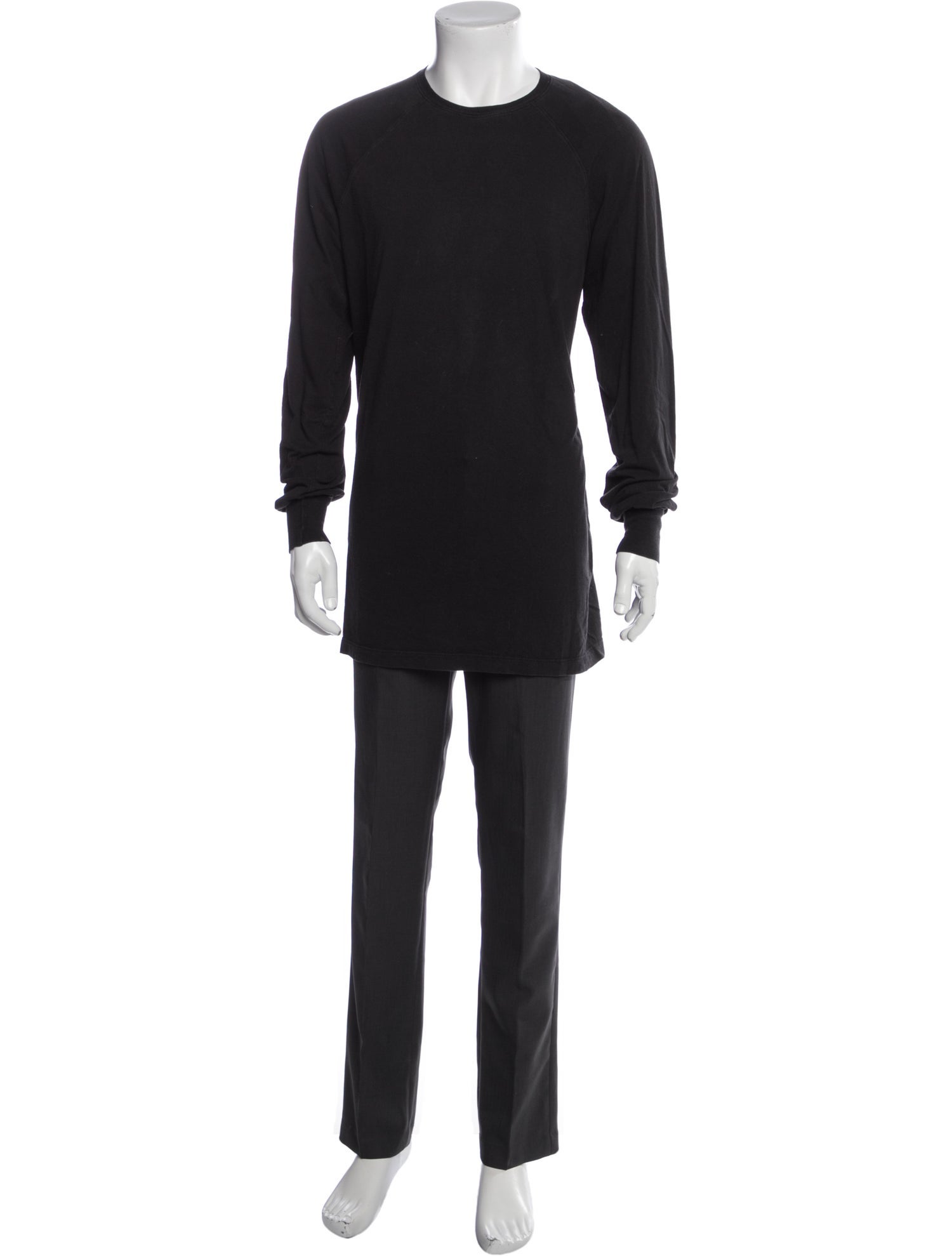 Rick Owens Crew Neck Long Sleeve T-Shirt