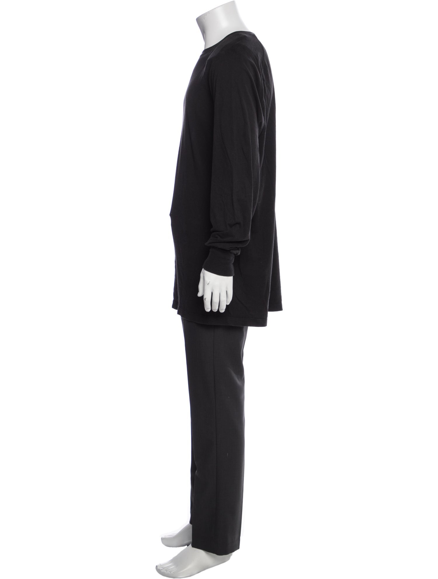 Rick Owens Crew Neck Long Sleeve T-Shirt