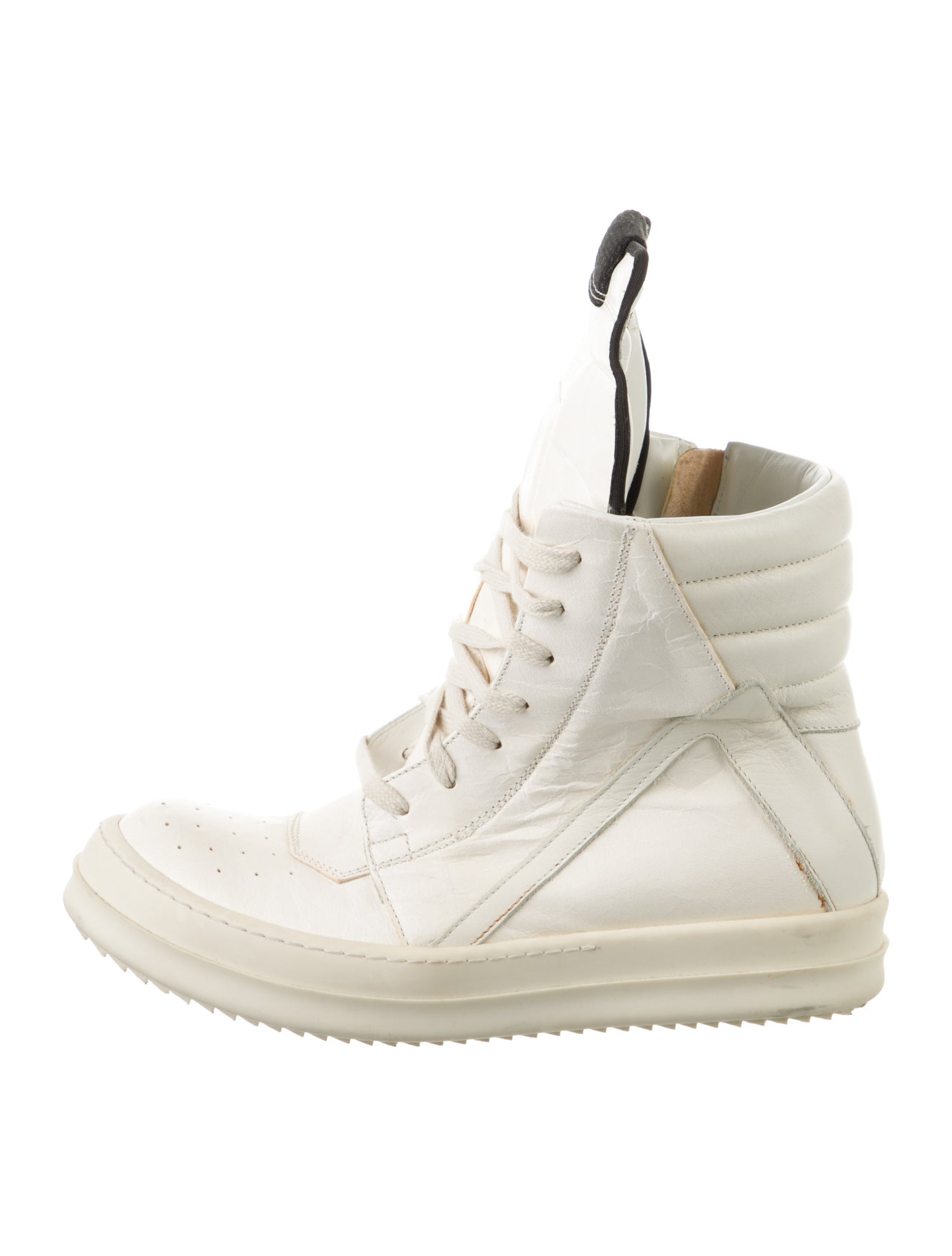 Rick Owens Leather Lace-Up Boots