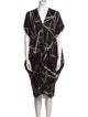 Rick Owens Printed Midi Length Dress
