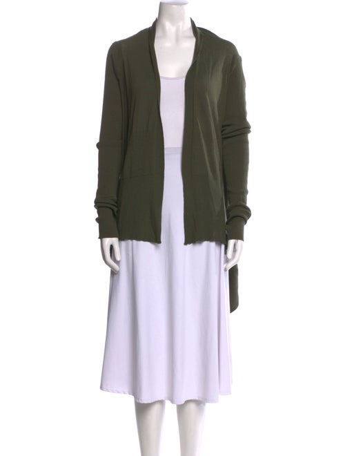 Rick Owens Virgin Wool Open Front Sweater