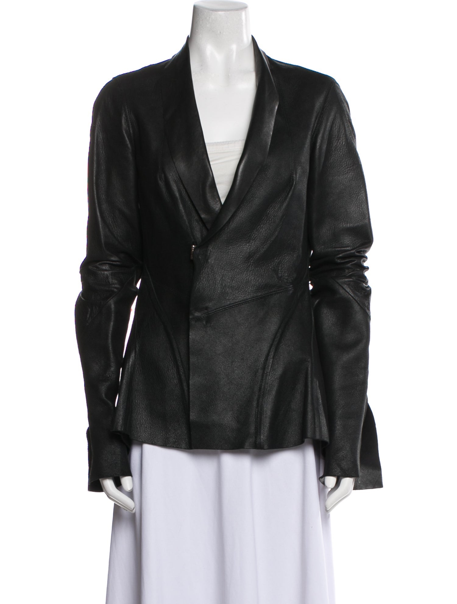 Rick Owens Leather Biker Jacket
