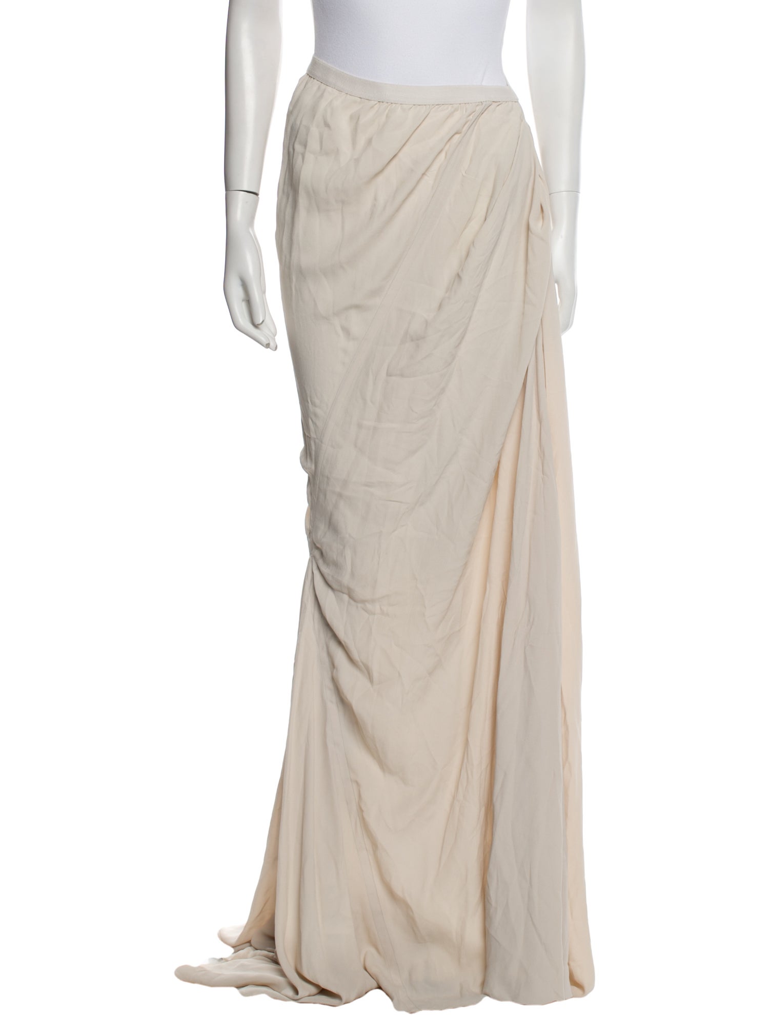 Rick Owens Pleated Accents Long Skirt