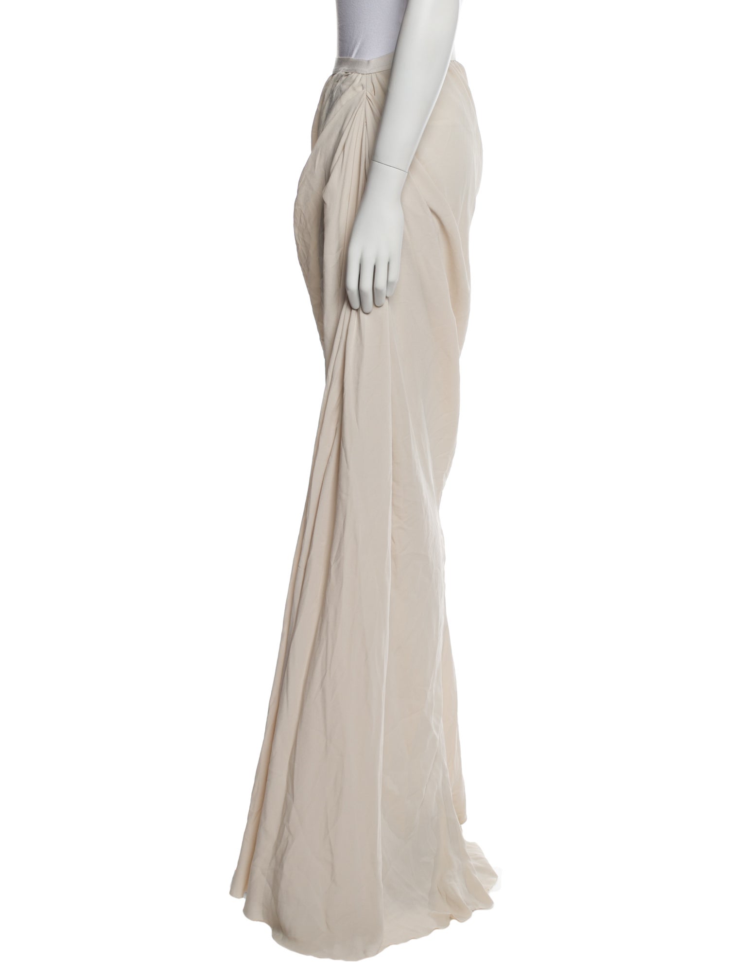 Rick Owens Pleated Accents Long Skirt