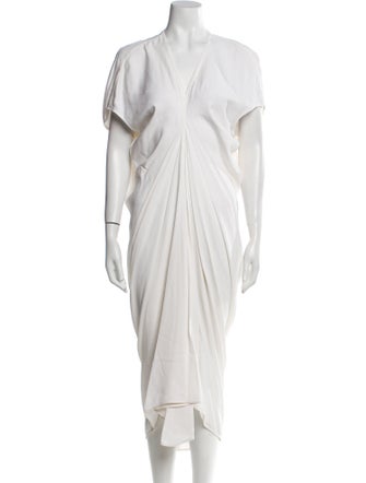 Rick Owens V-Neck Midi Length Dress