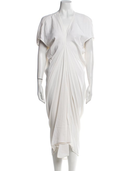 Rick Owens V-Neck Midi Length Dress