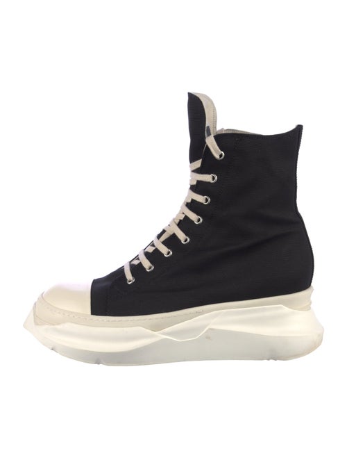 Rick Owens Drkshdw Leather Colorblock Pattern Hiking Boots