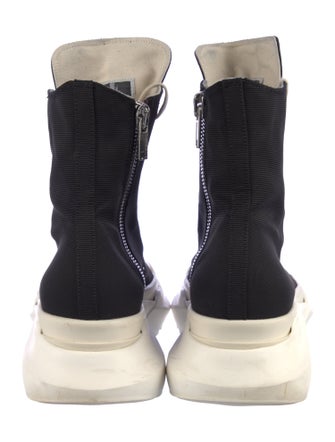 Rick Owens Drkshdw Leather Colorblock Pattern Hiking Boots