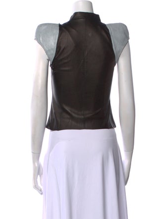 Rick Owens 2020 'Tecuatl' Sleeveless Low Neck Biker Vest