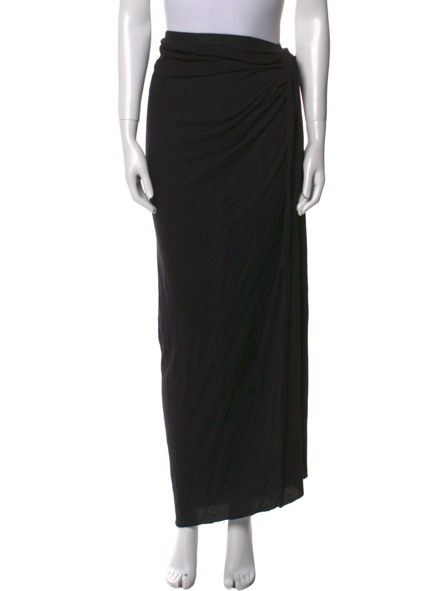 Rick Owens Raw-Edge Trim Long Skirt