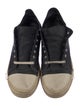 Rick Owens Leather Colorblock Pattern Sneakers