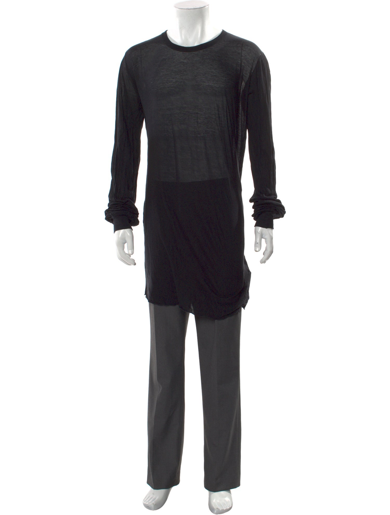 Rick Owens Crew Neck Long Sleeve T-Shirt