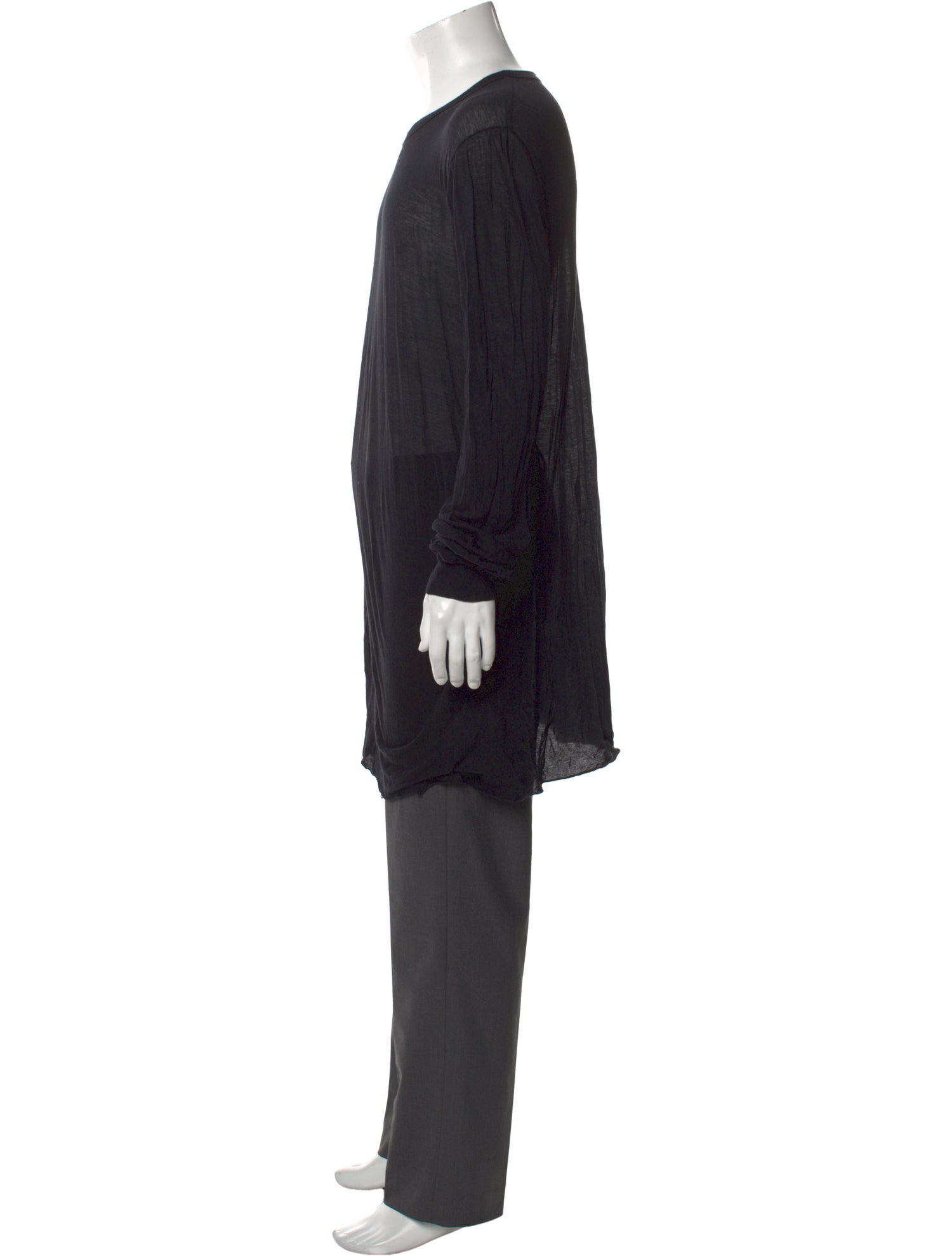 Rick Owens Crew Neck Long Sleeve T-Shirt